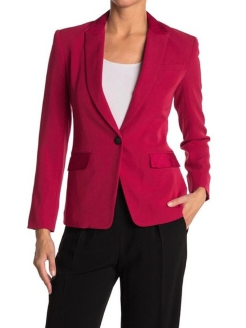 Rag and Bone Red Single Button Tailored Blazer Womens Size 6